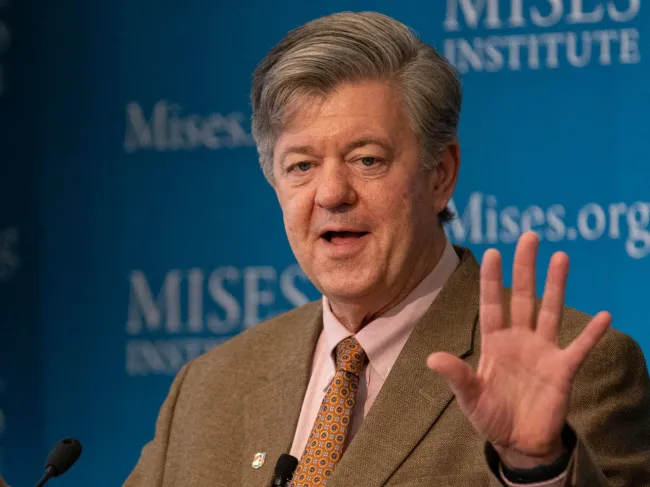 Mark Thornton at the Human Action Conference, 2024